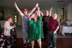 A group of people having fun.