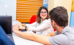 CareCharges2 Two people working together on laptop